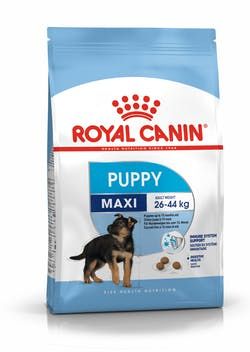 ROYAL CANIN MAXI PUPPY
Fuldfoder til hvalpe af store racer (voksenvægt mellem 26 og 44 kg) Op til 15 måneder - tørfoder.